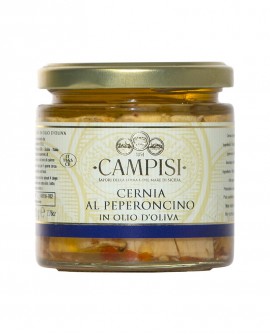 Cernia con Peperoncino in Olio di Oliva - vaso vetro 220 g - Campisi