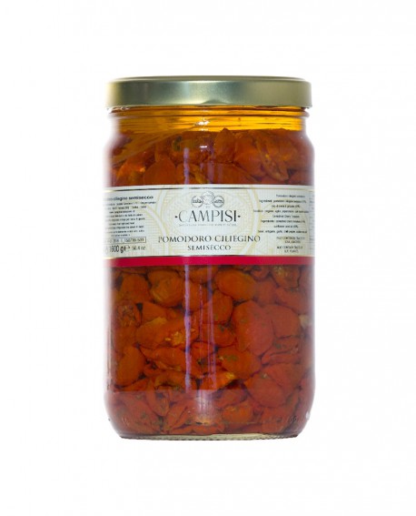 Pomodoro Ciliegino semisecco sott'olio - vaso vetro 1500 g - Campisi