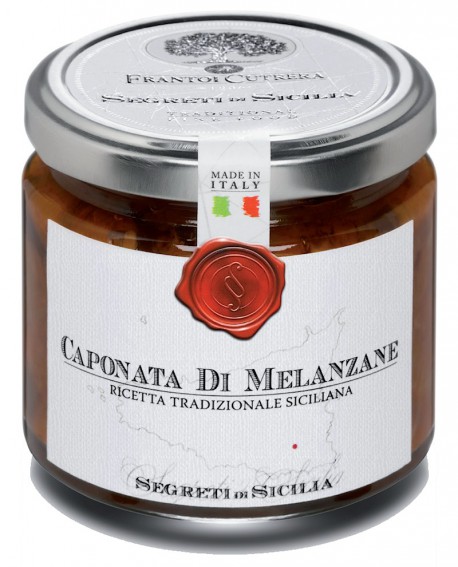 Caponata di Melanzane - Ricetta Siciliana Originale - vasetto di vetro 212 - 190 g - Frantoi Cutrera Segreti di Sicilia
