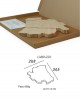 Tagliere in legno a forma di regione Abruzzo - dimensione 29.8 x 34.5 - Elga Design